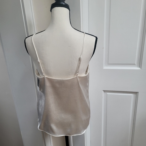 Sexy, Soft & Shimmery Satin Ivory Cami by Nine West Small - Picture 2 of 11